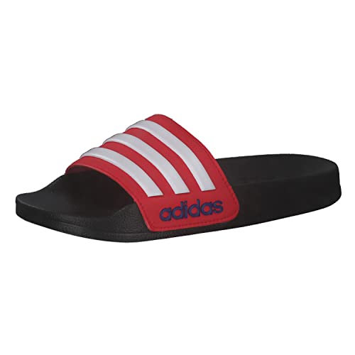 adidas Unisex Adilette Shower Schlappen, Core Black Ftwr White Vivid Red, 28 EU von adidas