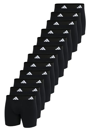 adidas Basic Boxer Brief Men Herren Unterhose Shorts Unterwäsche 12er Pack, Farbe:Black, Bekleidungsgröße:XL von adidas