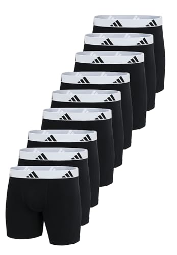 adidas Basic Boxer Brief Men Herren Unterhose Shorts Unterwäsche 9er Pack, Farbe:Black2, Bekleidungsgröße:L von adidas