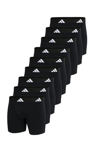 adidas Basic Boxer Brief Men Herren Unterhose Shorts Unterwäsche 9er Pack, Farbe:Black3, Bekleidungsgröße:XL von adidas