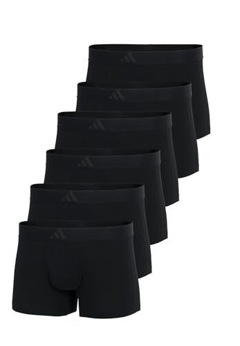 adidas Basic Boxer Trunk Men Herren Unterhose Shorts Unterwäsche 6er Pack, Farbe:Black, Bekleidungsgröße:S von adidas
