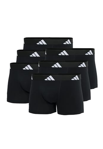 adidas Basic Boxer Trunk Men Herren Unterhose Shorts Unterwäsche 6er Pack, Farbe:Black3, Bekleidungsgröße:L von adidas