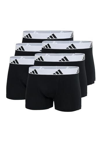 adidas Basic Boxer Trunk Men Herren Unterhose Shorts Unterwäsche 6er Pack, Farbe:Black4, Bekleidungsgröße:XXL von adidas