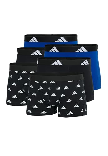 adidas Basic Boxer Trunk Men Herren Unterhose Shorts Unterwäsche 6er Pack, Farbe:Multi, Bekleidungsgröße:L von adidas