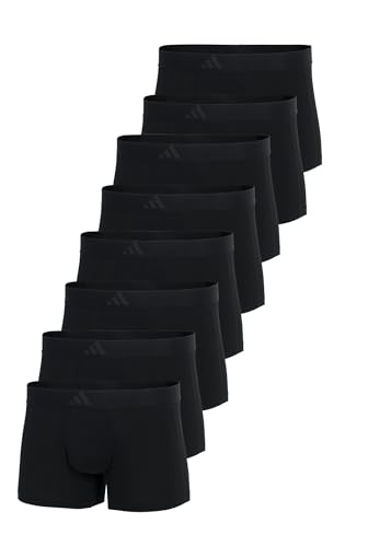 adidas Basic Boxer Trunk Men Herren Unterhose Shorts Unterwäsche 8er Pack, Farbe:Black, Bekleidungsgröße:L von adidas