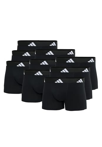 adidas Basic Boxer Trunk Men Herren Unterhose Shorts Unterwäsche 9er Pack, Farbe:Black3, Bekleidungsgröße:XL von adidas