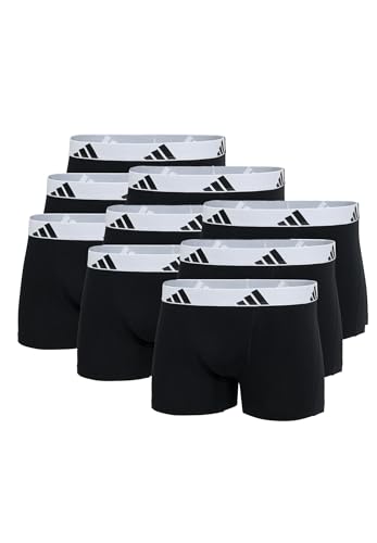 adidas Basic Boxer Trunk Men Herren Unterhose Shorts Unterwäsche 9er Pack, Farbe:Black4, Bekleidungsgröße:XL von adidas