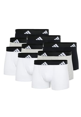adidas Basic Boxer Trunk Men Herren Unterhose Shorts Unterwäsche 9er Pack, Farbe:Greymix 3399, Bekleidungsgröße:XXL von adidas