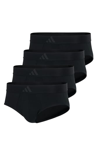 adidas Basic Brief Men Herren Unterhose Slip Unterwäsche 4er Pack, Farbe:001 - Black, Bekleidungsgröße:L von adidas