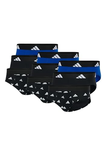 adidas Basic Brief Men Herren Unterhose Slip Unterwäsche 9er Pack, Farbe:Multi, Bekleidungsgröße:M von adidas