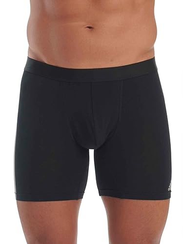 Adidas Boxershorts Herren (3er Pack) Boxer Brief Cyclist Herren Unterhosen (Gr. S - 3XL) - bequeme Unterhosen, Schwarz, L von adidas