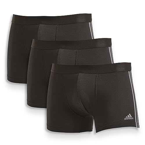 Adidas Boxershorts Herren (3er Pack) Unterhosen (Gr. S - 3XL) - bequeme Unterhosen, Schwarz, L von adidas