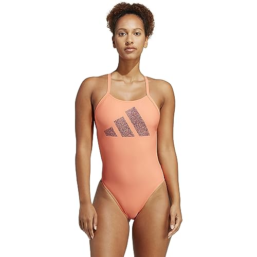 Adidas Damen 3Bars Pr Suit Swimsuit, Coral Fusion/Shadow Navy, 34 von adidas