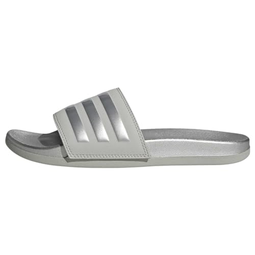 adidas Damen Adilette Comfort Slippers, Grey Two/Silver met./Grey Two, 37 EU von adidas