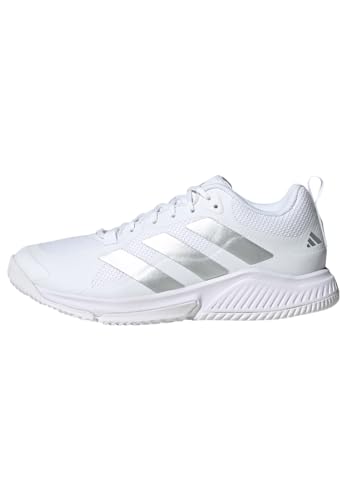 adidas Damen Court Team Bounce 2.0 Shoes Schuhe, Cloud White/Silver Metallic/Grey One, 41 1/3 EU von adidas