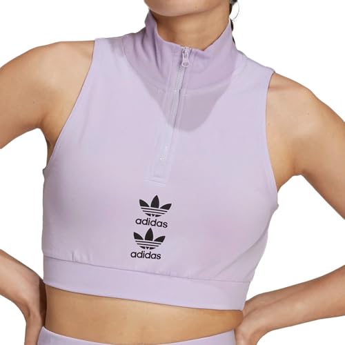 Adidas Damen Cropped Tanktop, Lila, violett, 38 von adidas