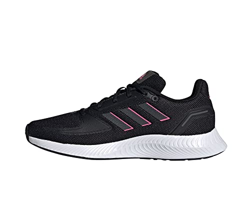 Adidas Damen Run Falcon 2.0 Laufschuhe, Schwarz Core Black Grey Screaming Pink, 38 2/3 EU von adidas