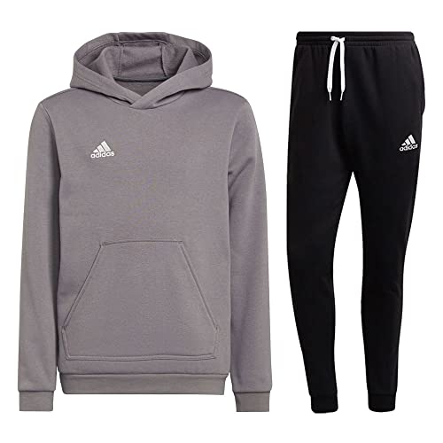 Adidas Fußball Entrada 22 Jogginganzug Hoodie Jogginghose Herren grau schwarz Gr XL von adidas
