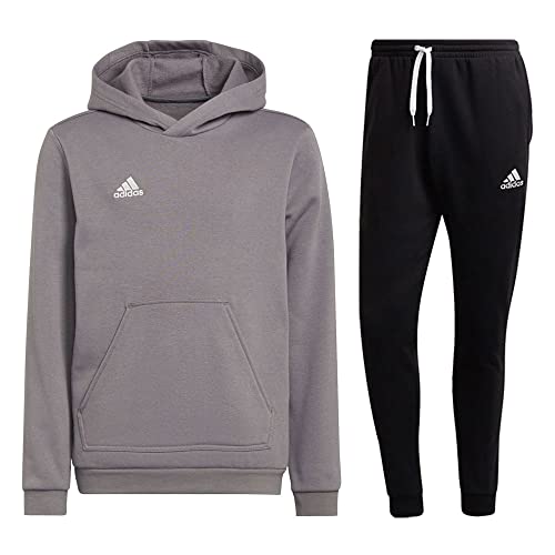 Adidas Fußball Entrada 22 Jogginganzug Hoodie Jogginghose Herren grau schwarz Gr XXL von adidas