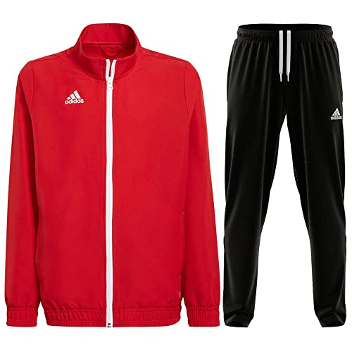 Adidas Fußball Entrada 22 Präsentationsanzug Jacke Hose Herren rot schwarz Gr XXXL von adidas