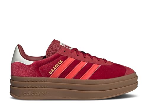 Adidas Gazelle Bold Damen-Sneaker (hellroter Samt, Größe 36), Hellroter Samt, 39.5 EU von adidas Originals