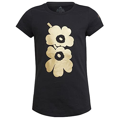 Adidas Girl's JG MARIMEKKO T-Shirt, Black, 1314 Adidas Girl's JG MARIMEKKO T-Shirt, Black, 1314 von adidas
