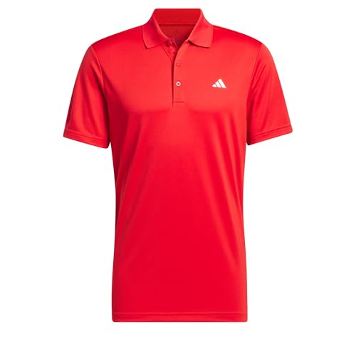 adidas Golf 2024 Performance Poloshirt mit Logo auf der linken Brust, Collegiate Red Sport, M von adidas