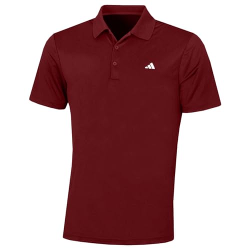 adidas Golf Herren Left Chest Logo Soft-Polo-Hemd - Kern-Burgunder Sport - M von adidas