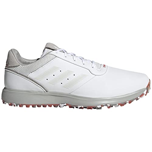 Adidas Golf Herren S2G Spikeless Golfschuhe - Weiß/Grau/Crew Rot - UK 10 von adidas