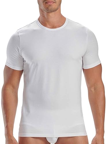Adidas Herren kurzarm Unterhemd (2er Pack) rundhals Crew Neck T-Shirt (Gr. S - 3XL), Weiß, M von adidas
