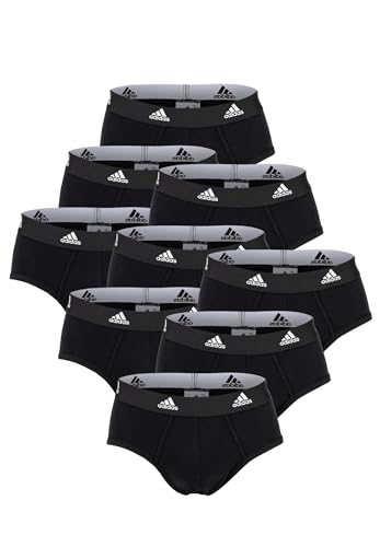 adidas Herren Basic Brief Slips Unterhose Pant Unterwäsche 9er Pack, Farbe:Black, Bekleidungsgröße:M von adidas