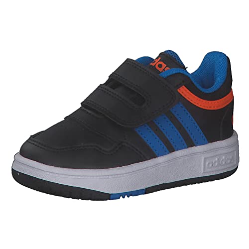 Adidas Hoops 3.0 CF I Sneaker, core Black/Blue Rush/Impact orange, 19 EU von adidas