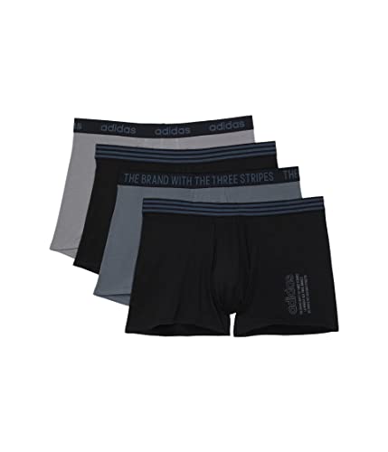 Adidas Men's Core Stretch Cotton Trunk Underwear (4-Pack), Black/Onix Grey/Grey, Medium von adidas