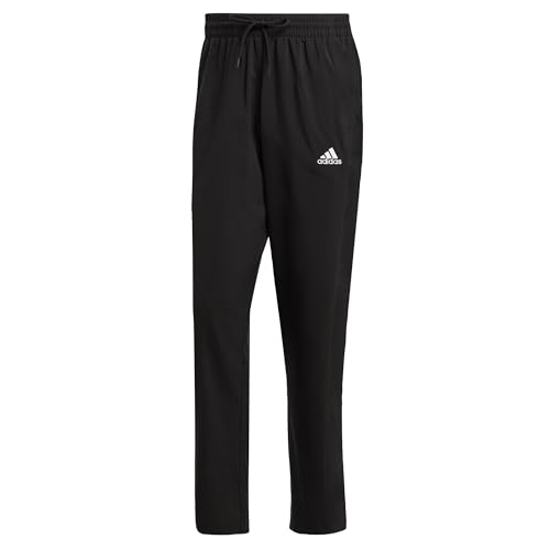 Adidas Men's Standard Essentials Fleece Open Hem 3-Stripes Pants, Black, Large von adidas