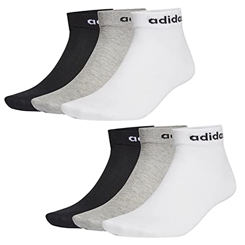 adidas NC Ankle Sneaker/Quarter Socken Unisex Kurzsocke Knöchellang 6 Paar, Farbe:schwarz - weiß - grau, Socken & Strümpfe:37-39 von adidas