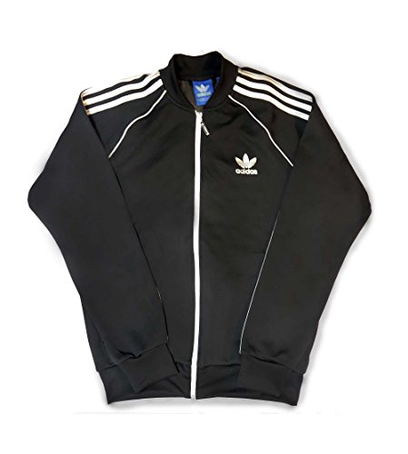 adidas Originals Superstar Inline X MET TT Herren-Jacke, Trainingsjacke, Größe L, Schwarz/Silber AZ9396, Schwarz-Silber Az9396, L von adidas