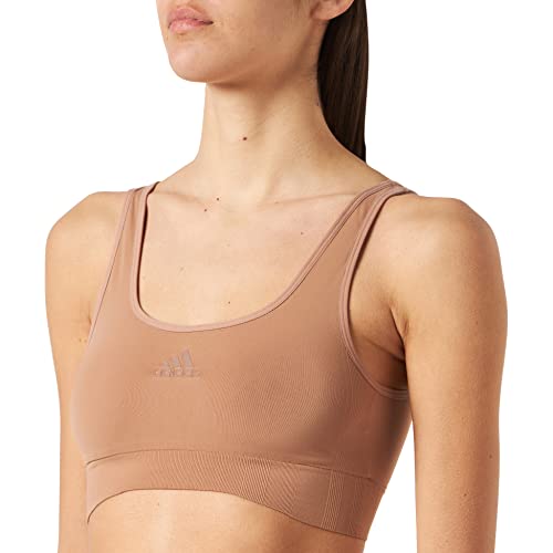 Adidas Soft BH Bustier Damen bequemer BH für jeden Tag (Gr. XS - XXL) - bequeme Unterwäsche, Braun, L von adidas