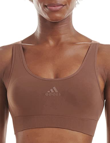 Adidas Sports Underwear Damen Scoop Lounge Bra Bustier Bralette, Toasted Mocha, L von adidas