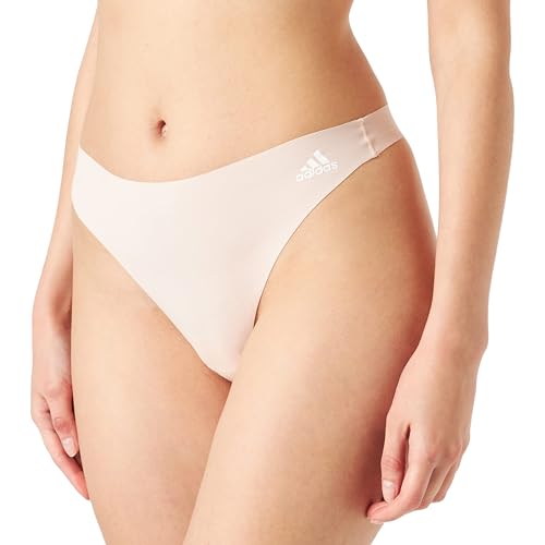 Adidas String Tanga Damen - Unterhosen (Gr. XS - XXL) - bequeme Unterwäsche, Rosa-mel., L von adidas