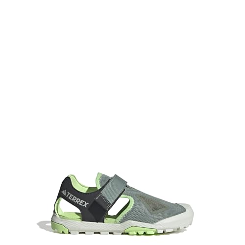 adidas Unisex Kinder Terrex Captain Toey 2.0 Sandals, Silver Green/Carbon/Green Spark, 34 EU von adidas
