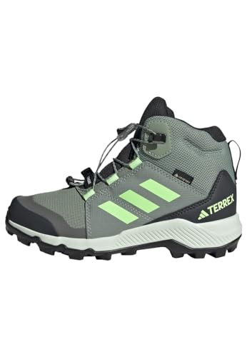 Adidas Uni Kinder Terrex Mid GTX Sneaker, Silberfarben, Grün, Kristall, 4.5 UK Child von adidas