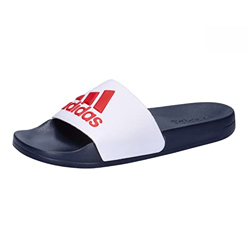 adidas Unisex Adilette Shower Slides, Cloud White / Scarlet / Victory Blue, 39 1/3 von adidas