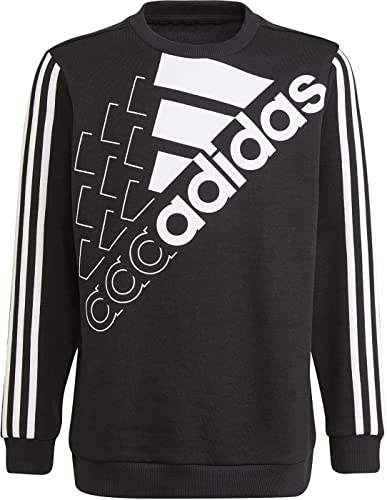 Adidas Unisex Kids Logo Sweat Sweatshirt, Schwarz/Weiß, 4-5A von adidas