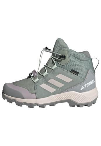 Adidas Unisex Kinder Terrex Mid Gore-tex Wanderschuhe, Silver Green Putty Mauve Preloved Fig, 4.5 UK Child von adidas