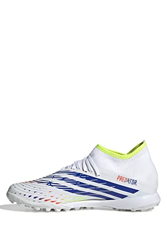 Adidas Unisex Predator Edge.3 TF Sneaker, FTWR White/solar Yellow/Power Blue, 45 1/3 EU von adidas