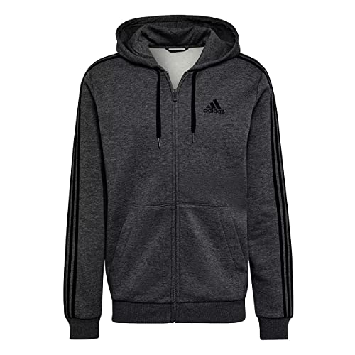 Adidas3 Stripes Zip Hoody Kapuzenjacke (S, Dark Grey) von adidas