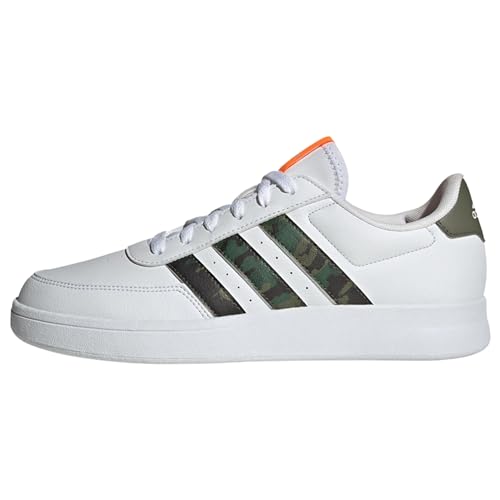 adidas Herren Breaknet 2.0 Sneakers, FTWR White/FTWR White/Screaming orange, 44 2/3 EU von adidas