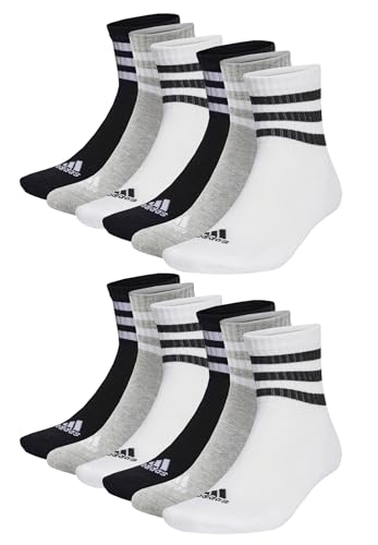 adidas 12 Paar C Sportswear MID 12p Mid Cut Socken Unisex Sportsocken, Farbe:Multi, Socken & Strümpfe:37-39 adidas 12 Paar C Sportswear MID 12p Mid Cut Socken Unisex Sportsocken, Farbe:Multi, Socken & Strümpfe:37-39 von adidas