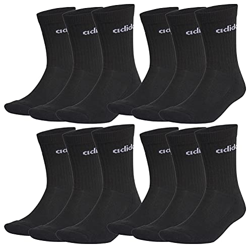 adidas 12 Paar HC CREW 3p Tennissocken Sportspocken Unisex, Farbe:Schwarz, Socken & Strümpfe:40-42 von adidas