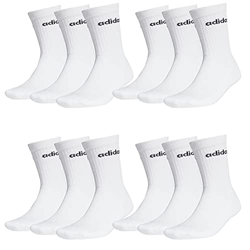 adidas 12 Paar HC CREW 3p Tennissocken Sportspocken Unisex, Farbe:Weiss, Socken & Strümpfe:37-39 von adidas